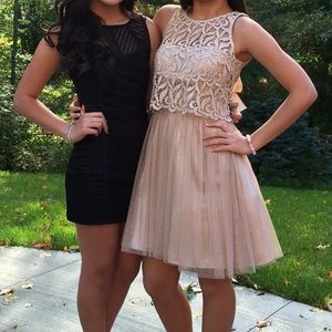 Morgan & Co. Lace and Tulle A-Line Dress